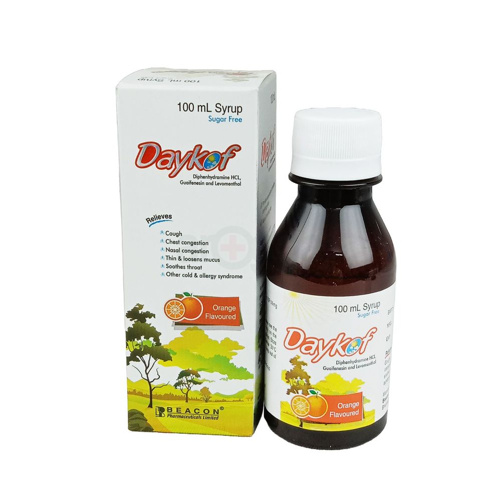 Daykof Syrup 10mg+100mg+1.1mg Syrup