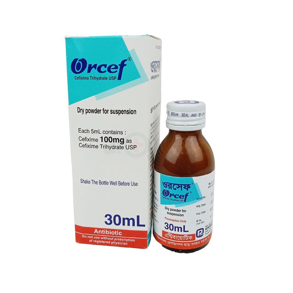 Orcef 100mg/5ml Powder for Suspension