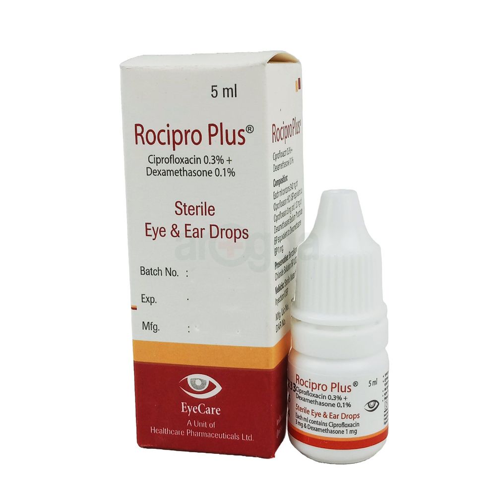 Rocipro Plus 0.3%+0.1% Eye/Ear Drops