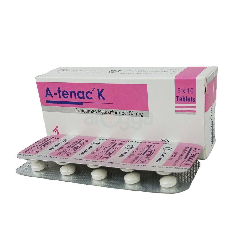 A-Fenac K 50mg Tablet