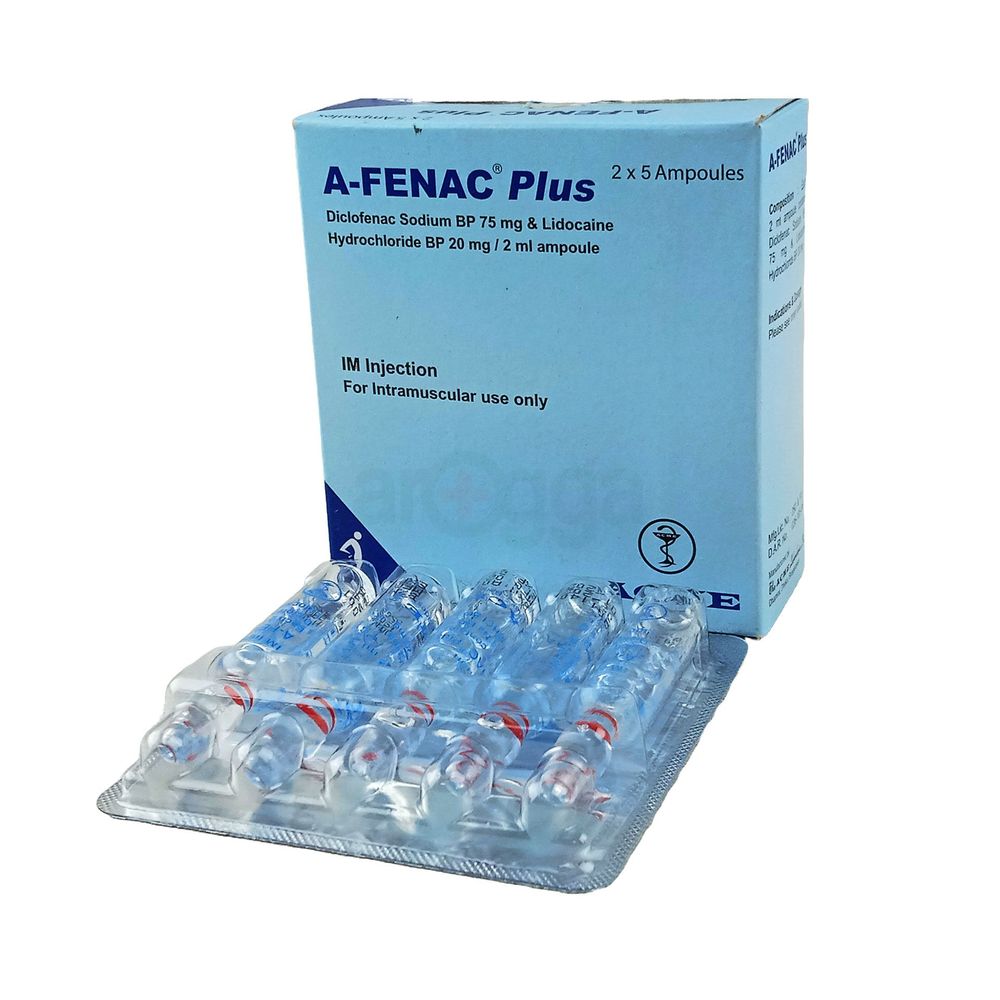 A-Fenac Plus IM 75mg+20mg/2ml Injection