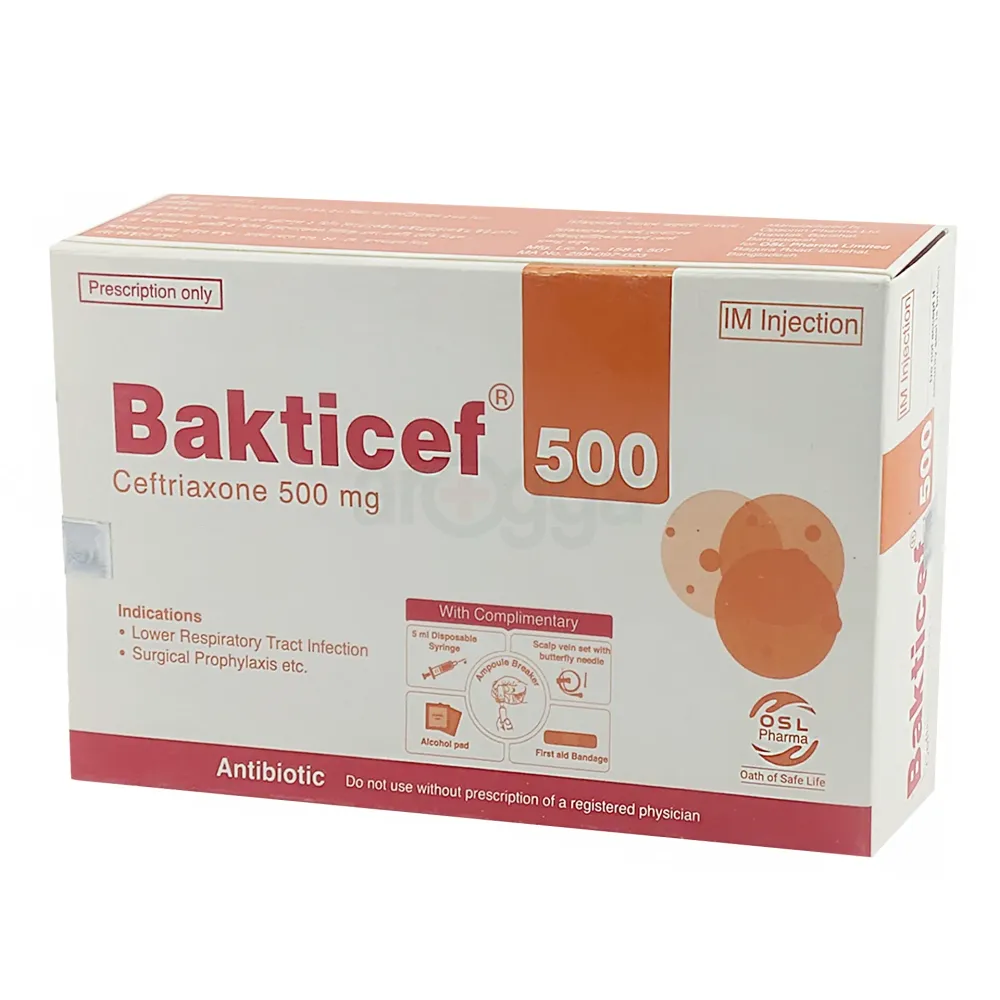 Bakticef 500 IM 500mg Injection