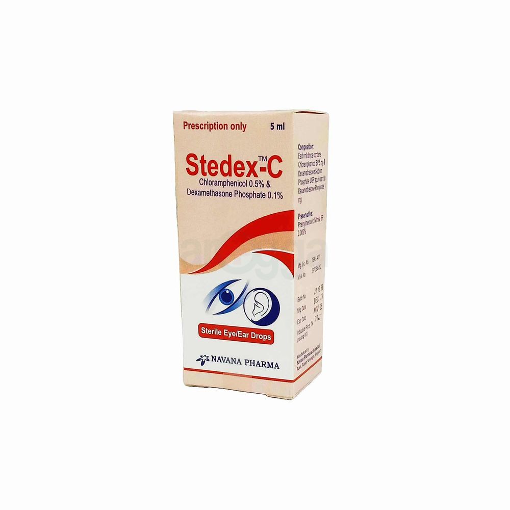 Stedex-C 0.1%+0.5% Eye/Ear Drops