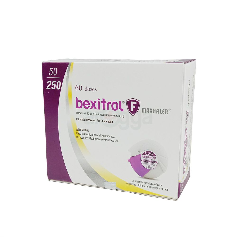 Bexitrol F Maxhaler 50/250mg+250mg Maxhaler