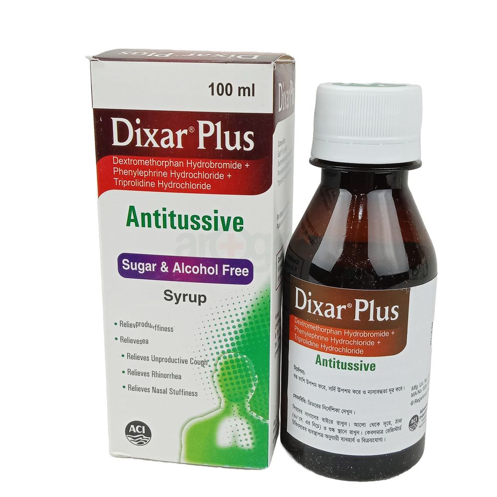 Dixar Plus 20mg+10mg+2.5 mg/5ml Syrup