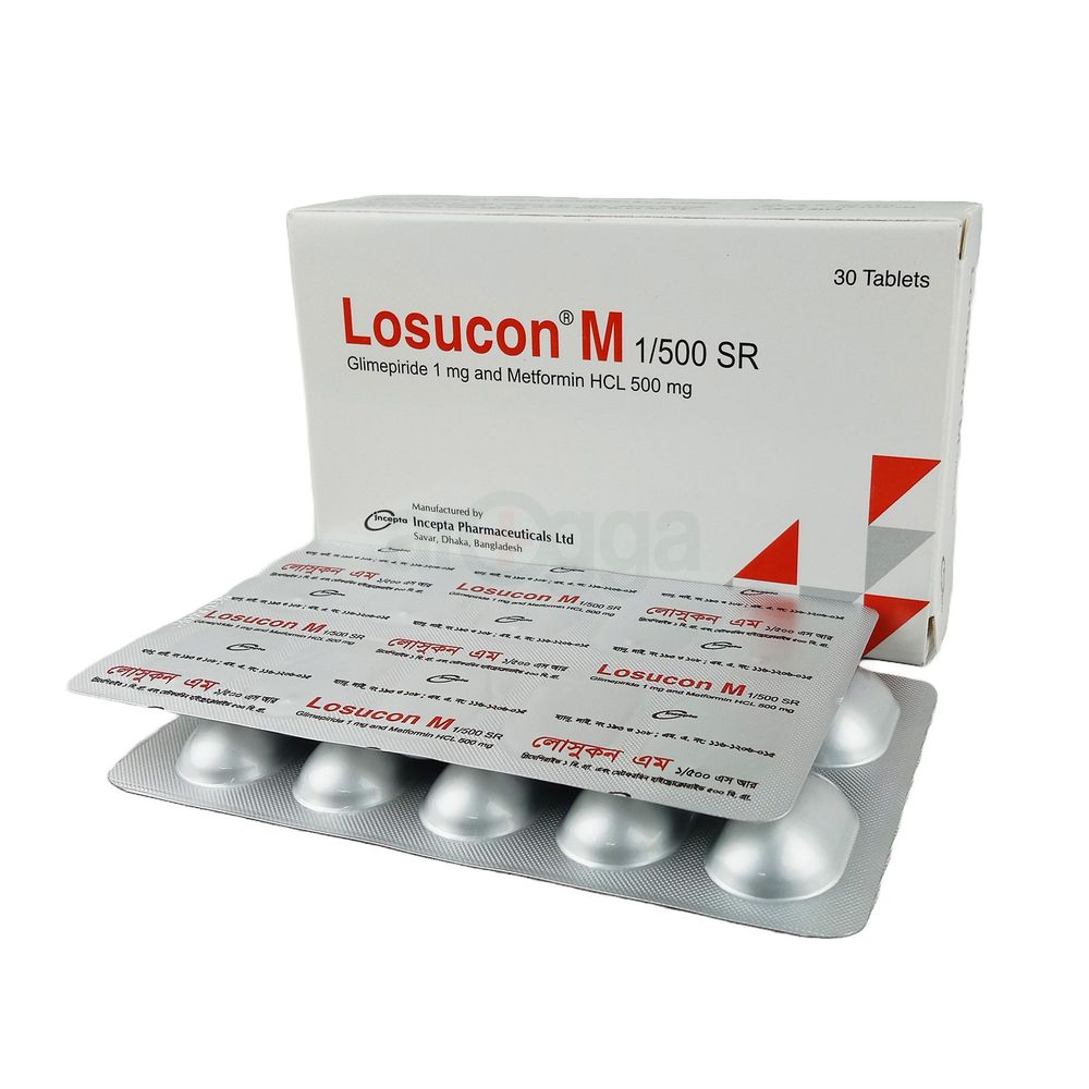 Losucon M 1 SR 1mg+500mg Tablet