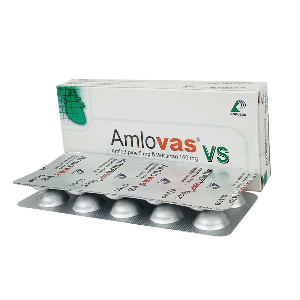 Amlovas VS 5/160 5mg+160mg Tablet