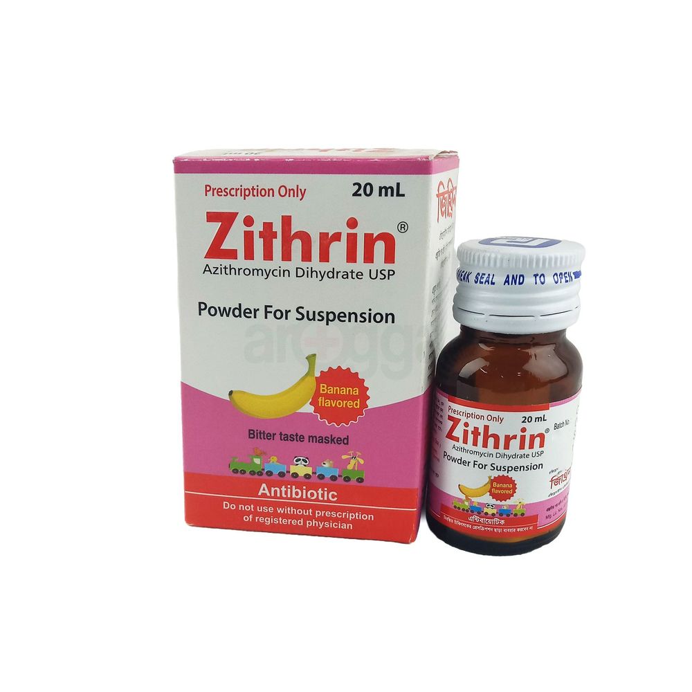 Zithrin 20ml Syrup 200mg/5ml Powder for Suspension