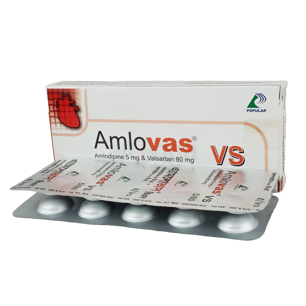 Amlovas VS 5/80 5mg+80mg Tablet