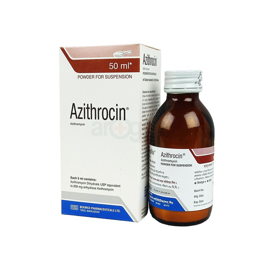 Azithrocin 50ml 200mg/5ml Powder for Suspension