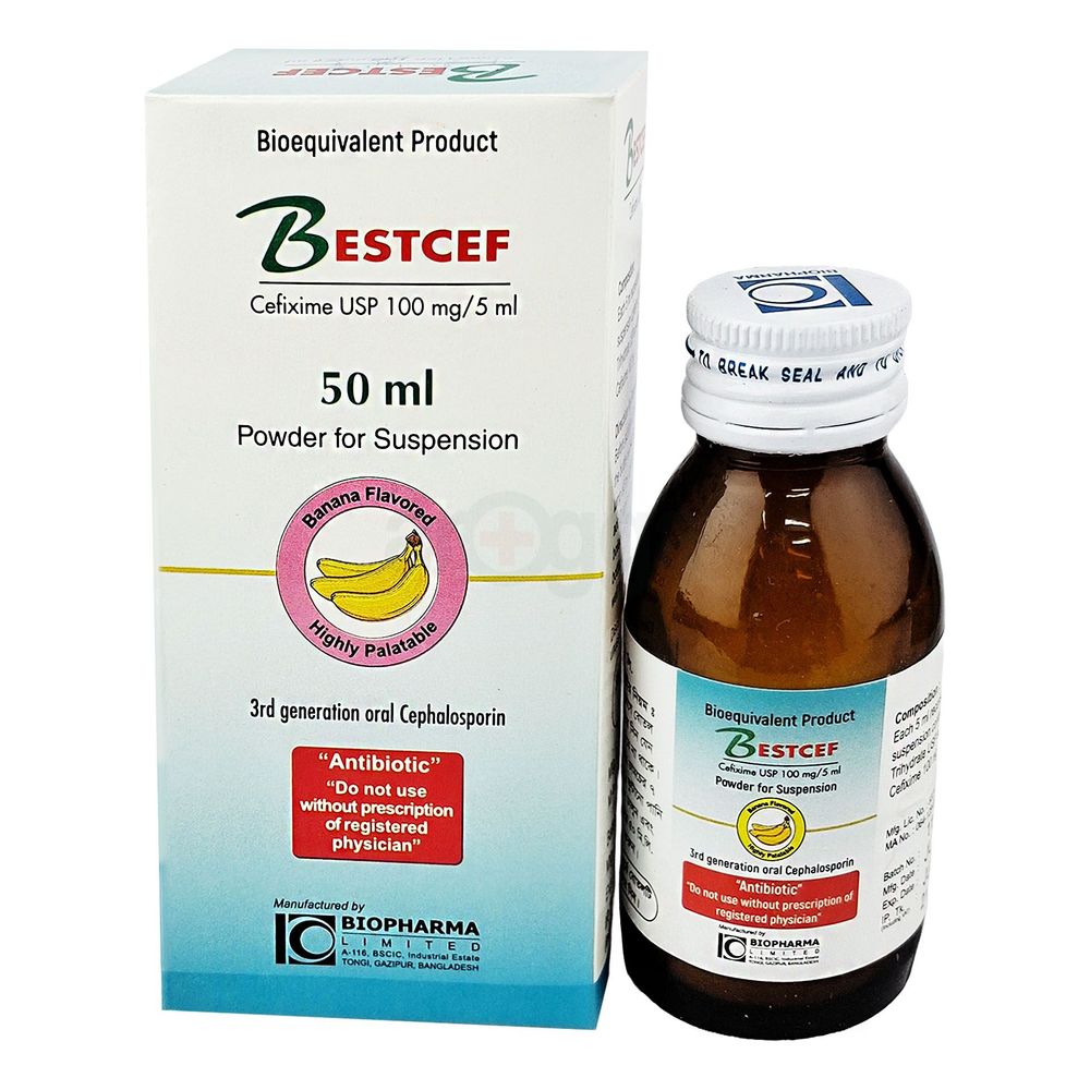Bestcef 100mg/5ml Powder for Suspension