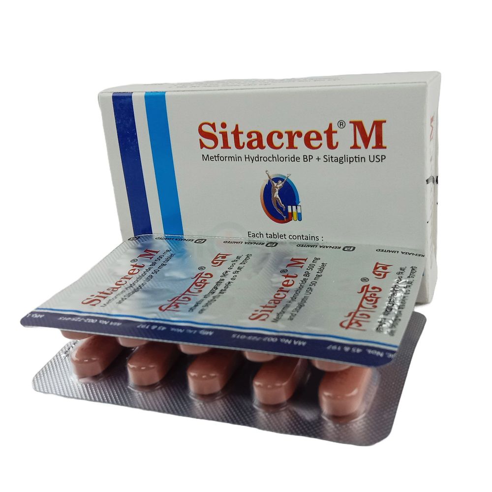 Sitacret M 500mg+50mg Tablet