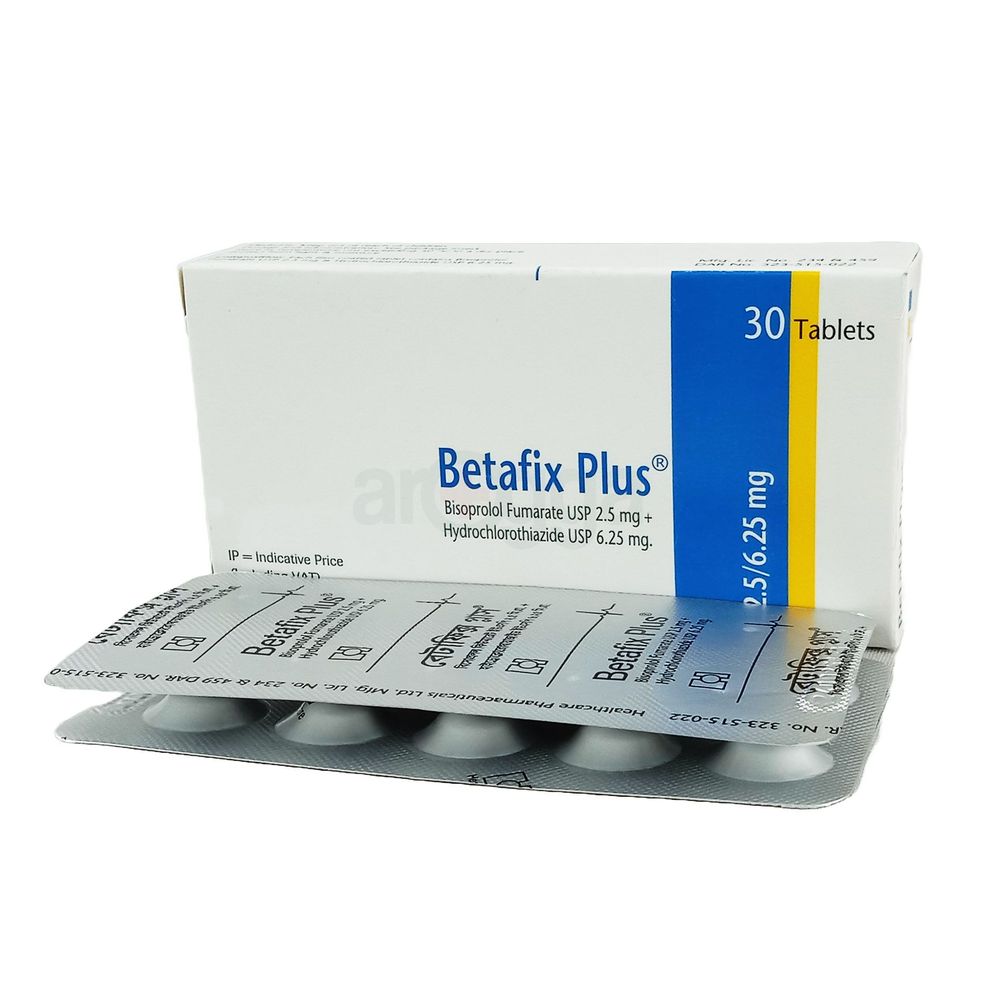 Betafix Plus 2.5/6.25 2.5mg+6.25mg Tablet