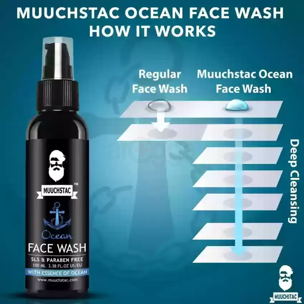 Muuchstac Ocean Face Wash For Man 100ml  