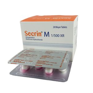 Secrin M 1/500 XR 1mg+500mg Tablet