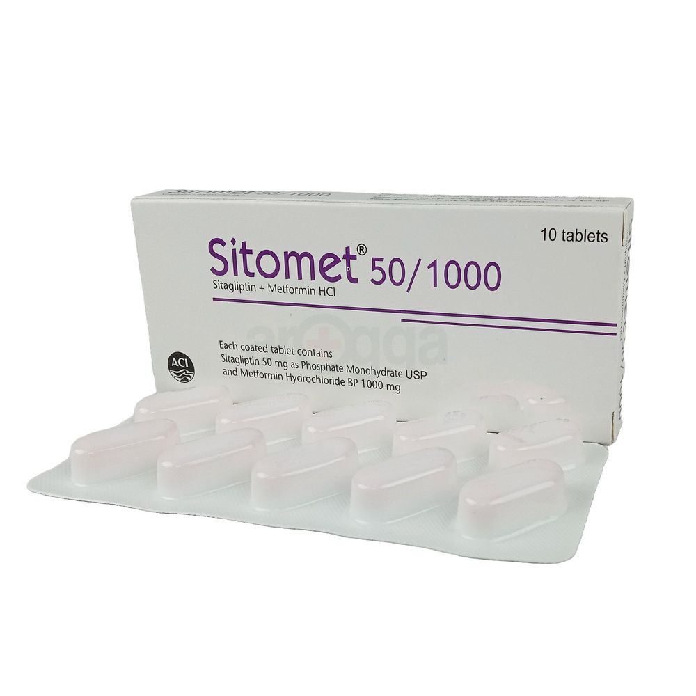 Sitomet 50/1000mg+50mg Tablet