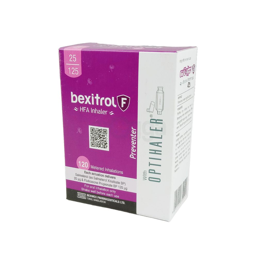 Bexitrol F 25/125 HFA 25mcg+125mcg/puff Inhaler