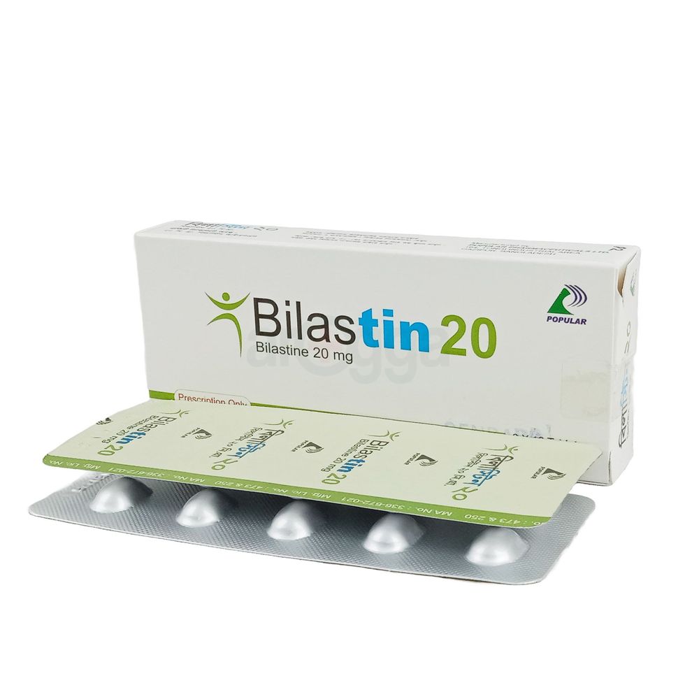 Bilastin 20mg Tablet - বিলাস্টিন ২০ - Arogga Online Pharmacy