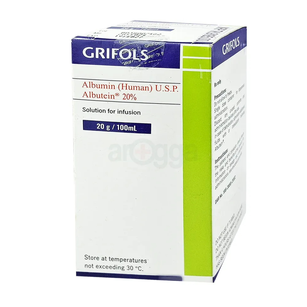 Albumin (Human) U.S.P Albutein 20% 100ml (Grifols) 20% infusion