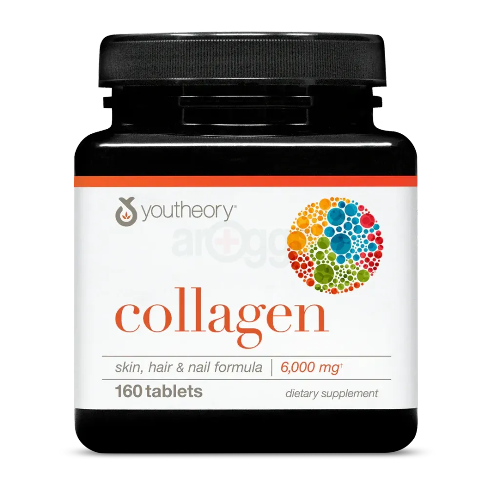 Youtheory Collagen Skin Hair & Nail Formula 6000mg 160 Tablets  