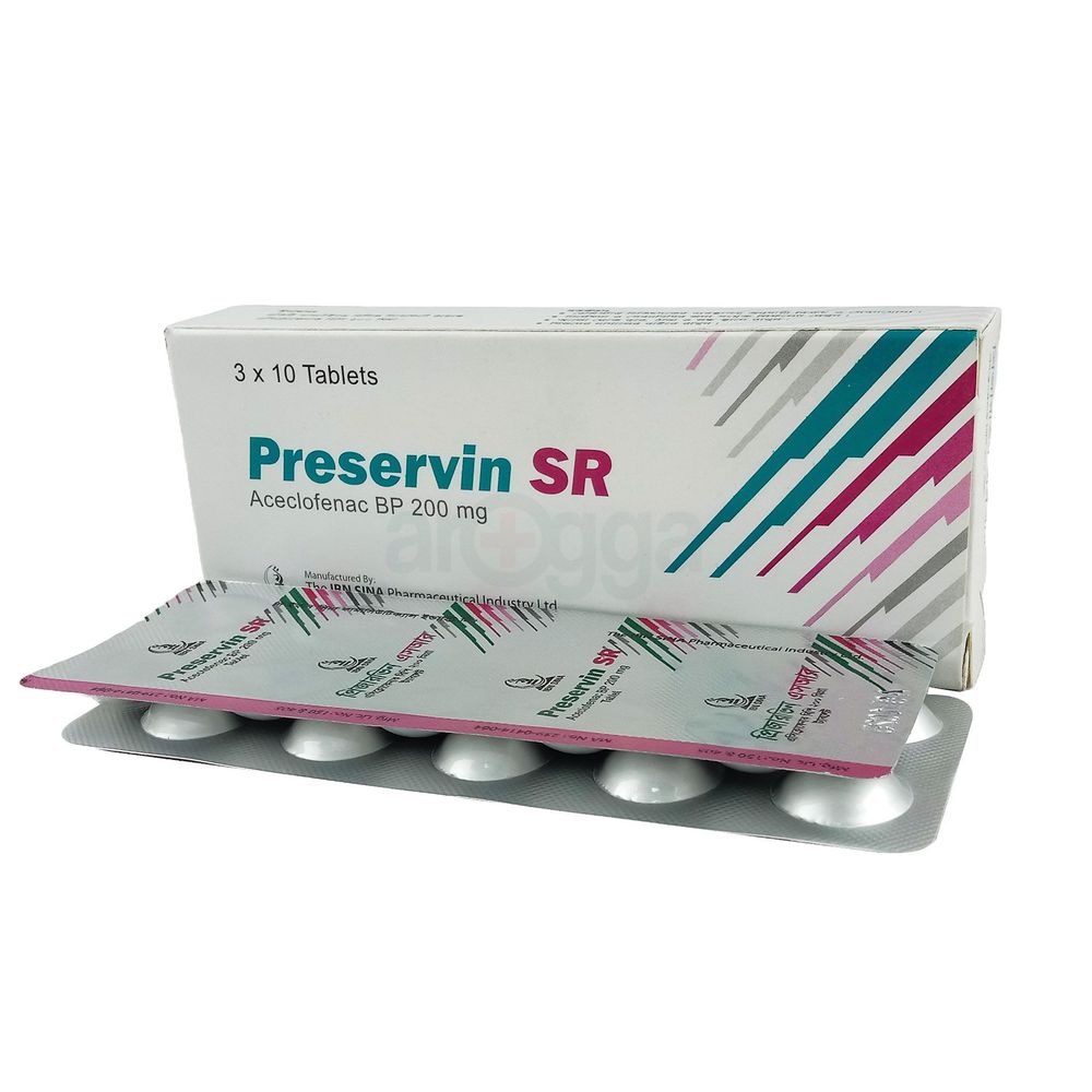 Preservin SR 200mg Tablet - Arogga Online Pharmacy