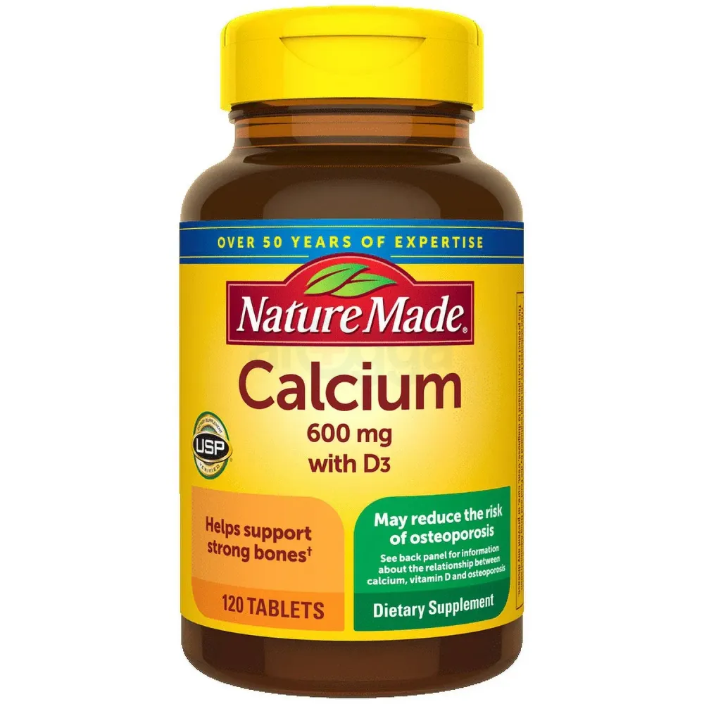 Nature Made Calcium Helps Support Strong Bones 600mg 120 Tablets  