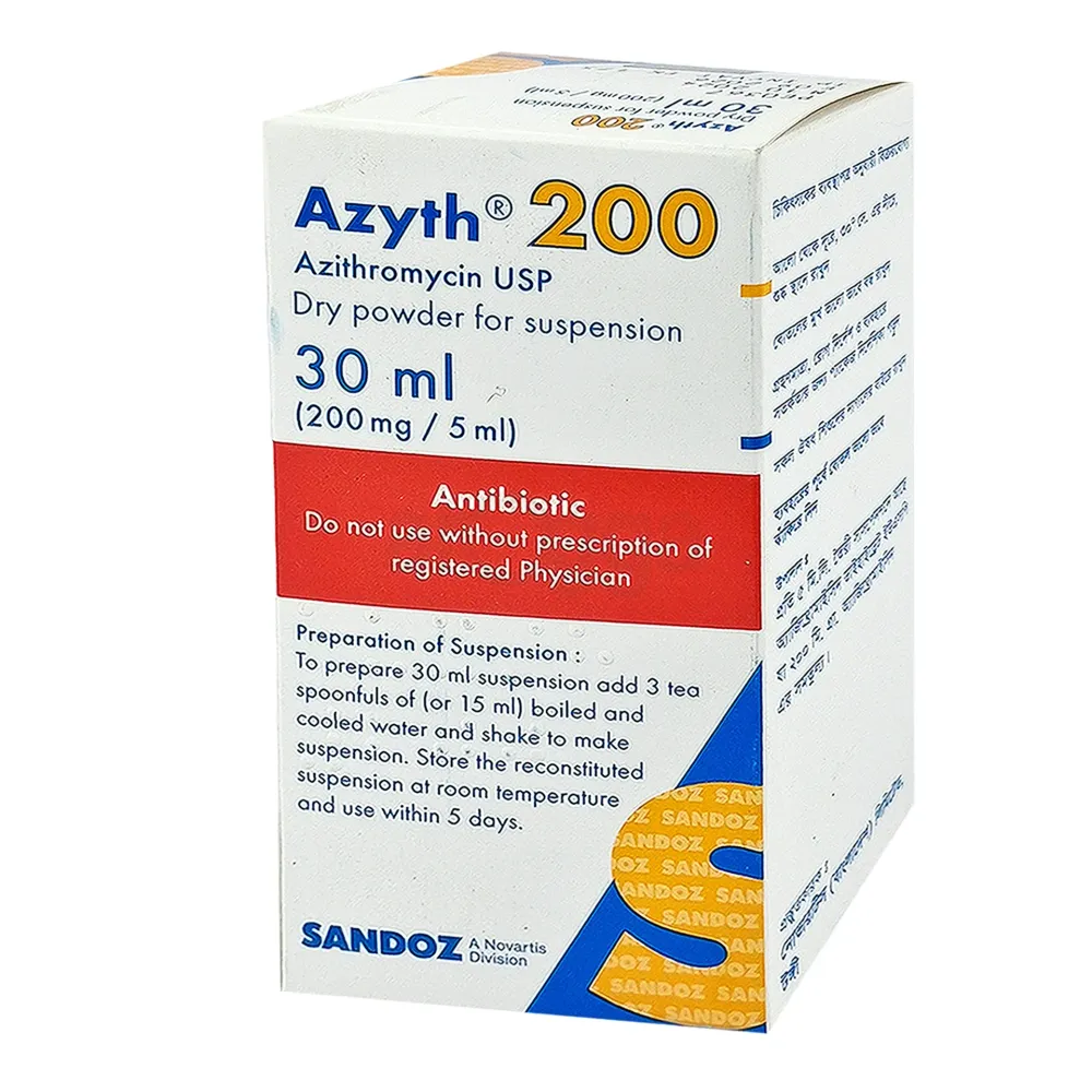 Azyth 200mg/5ml (30ml) Powder for Suspension