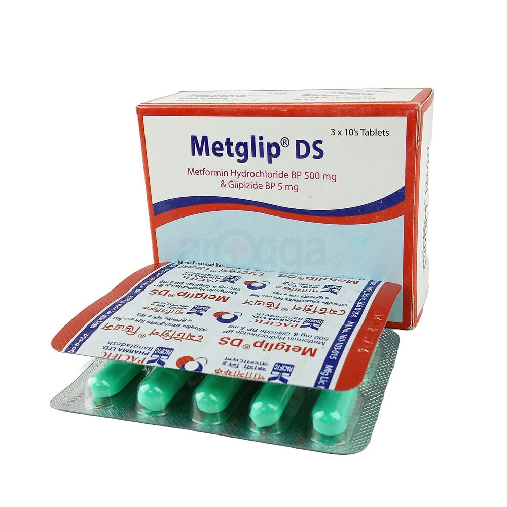 Metglip DS 5/500 5mg+500mg Tablet