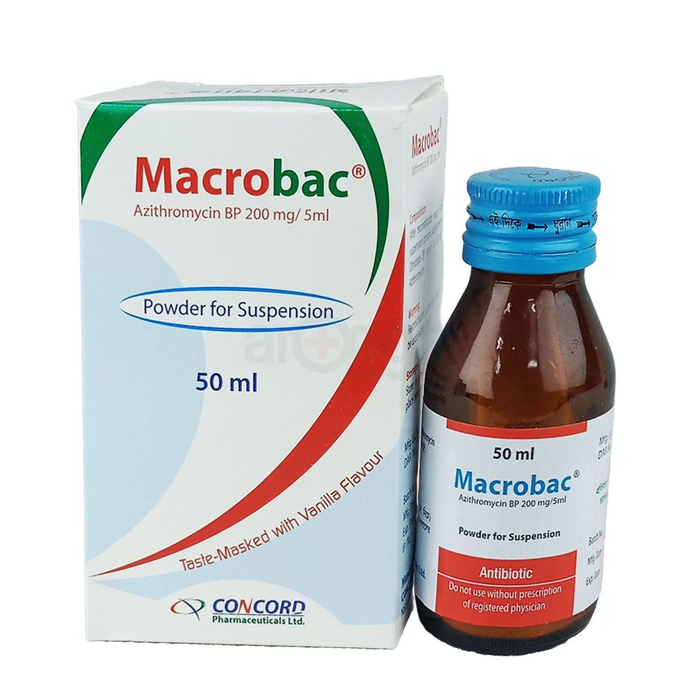 Macrobac 50ml 200mg/5ml Powder for Suspension