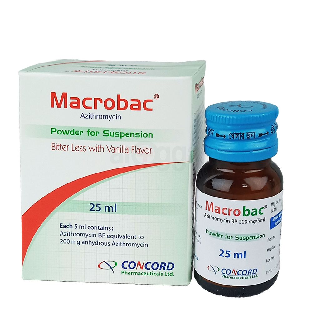 Macrobac 25ml 200mg/5ml Powder for Suspension