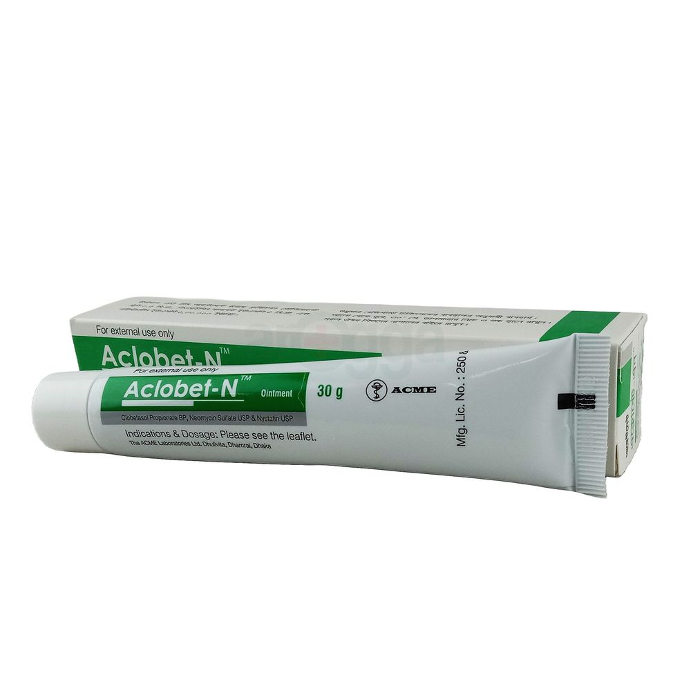 Aclobet N 0.05%+0.50%+100000IU Ointment