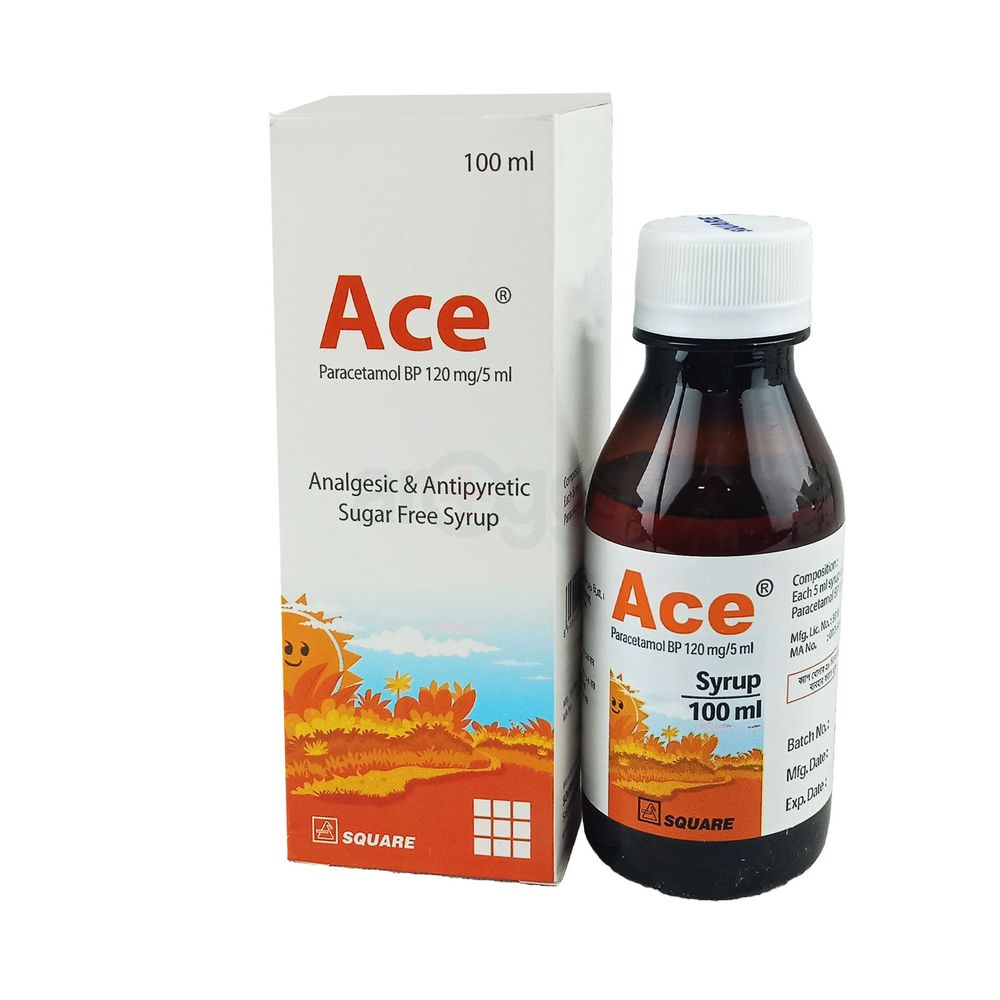 Ace 100ml 120mg/5ml Syrup - Arogga Online Pharmacy