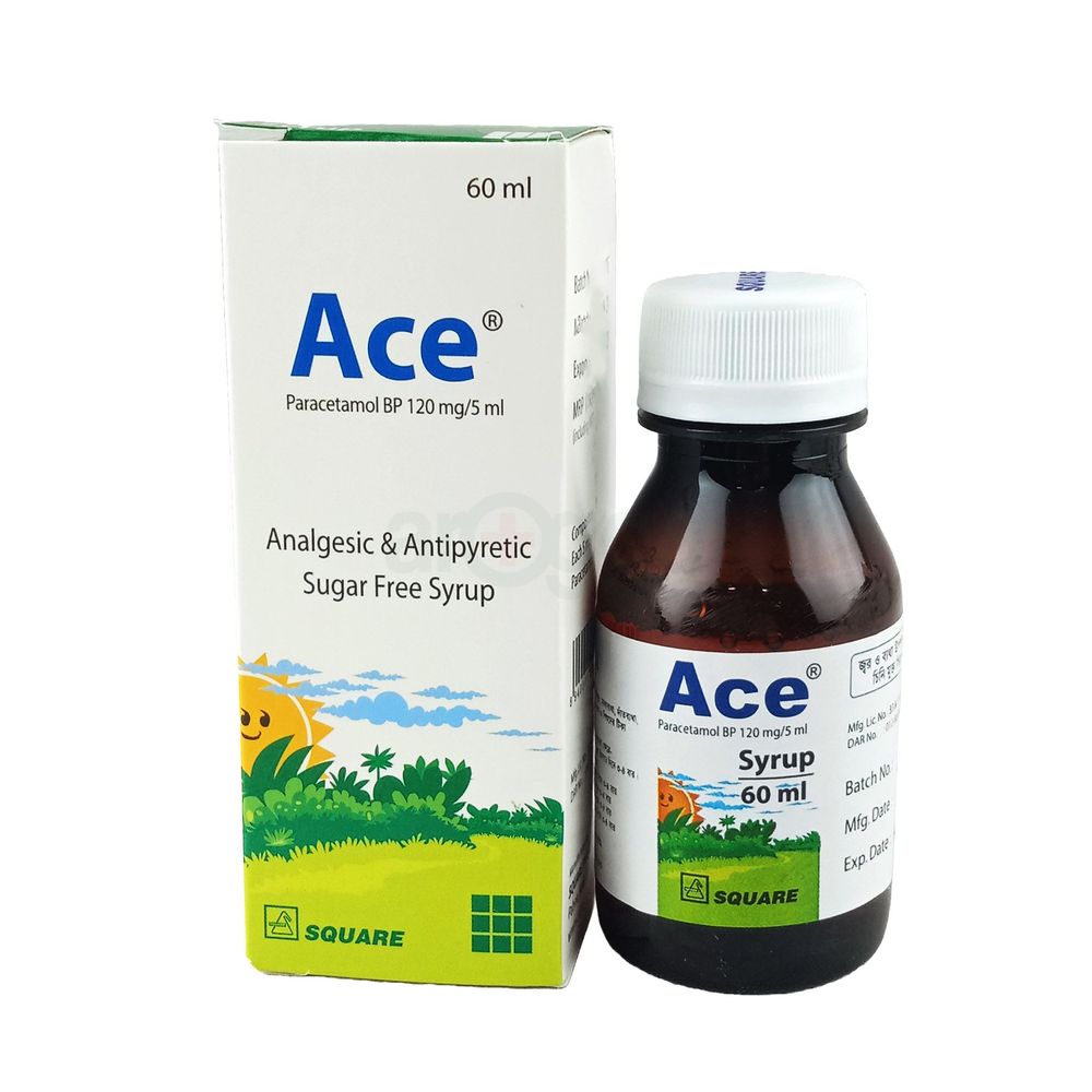 Ace (Mango) 120mg/5ml Syrup - Arogga Online Pharmacy