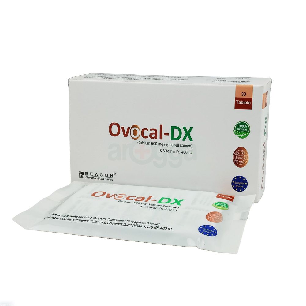 Ovocal DX 600mg+400IU Tablet