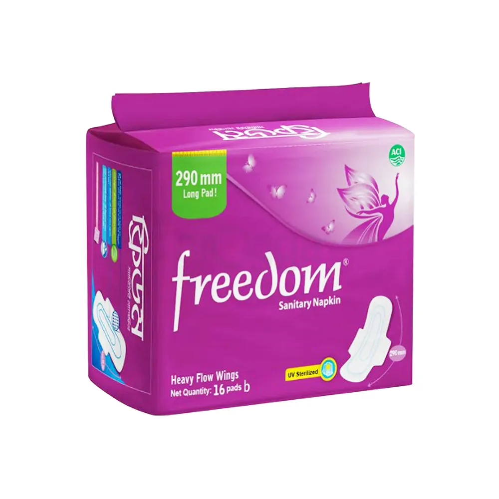 Freedom Sanitary Napkin Heavy Flow 16 Pads  