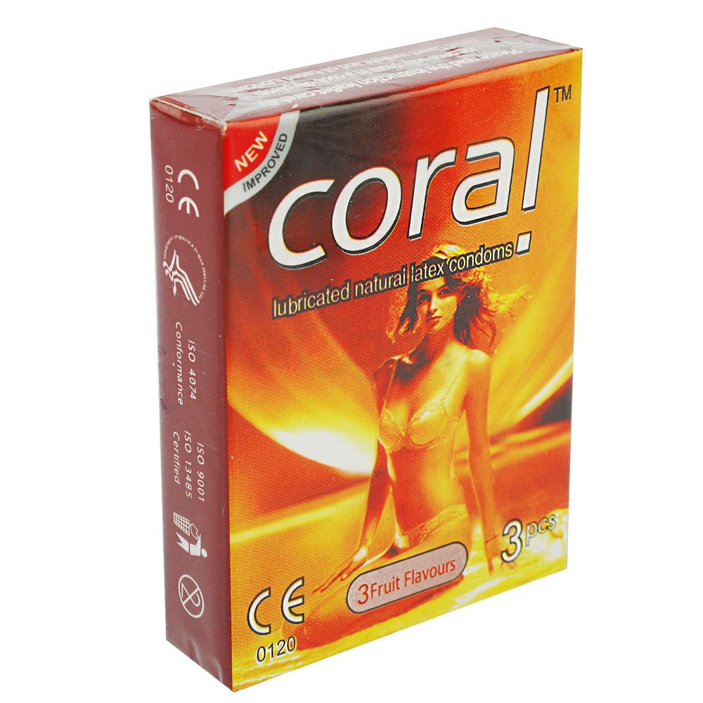 Coral Condom 3-Fruit Flavours (Girls) 3's Pack  
