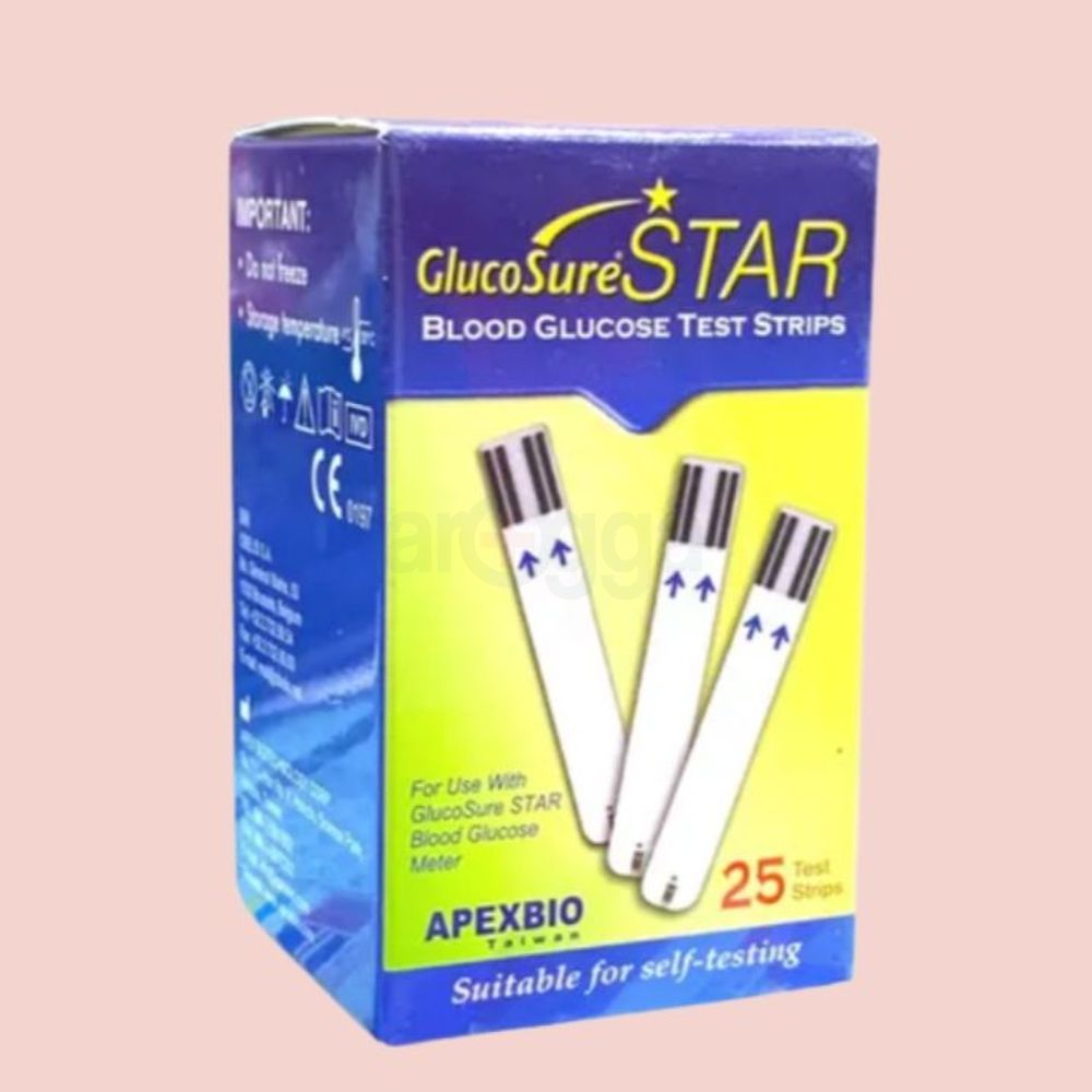 GlucoSure Star Blood Glucose Strip 25's Pack  