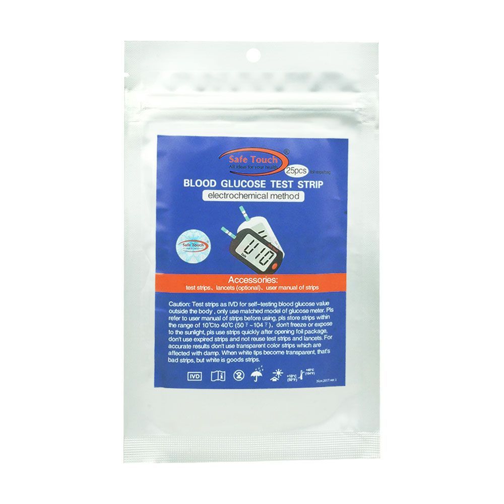 Safe Touch Blood Glucose Strips 25's Pack  