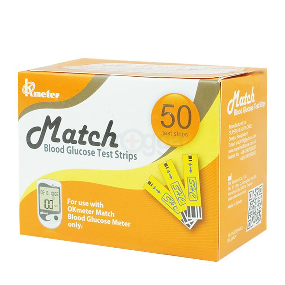 Okmeter Match Blood Glucose Strip 25's Pack  