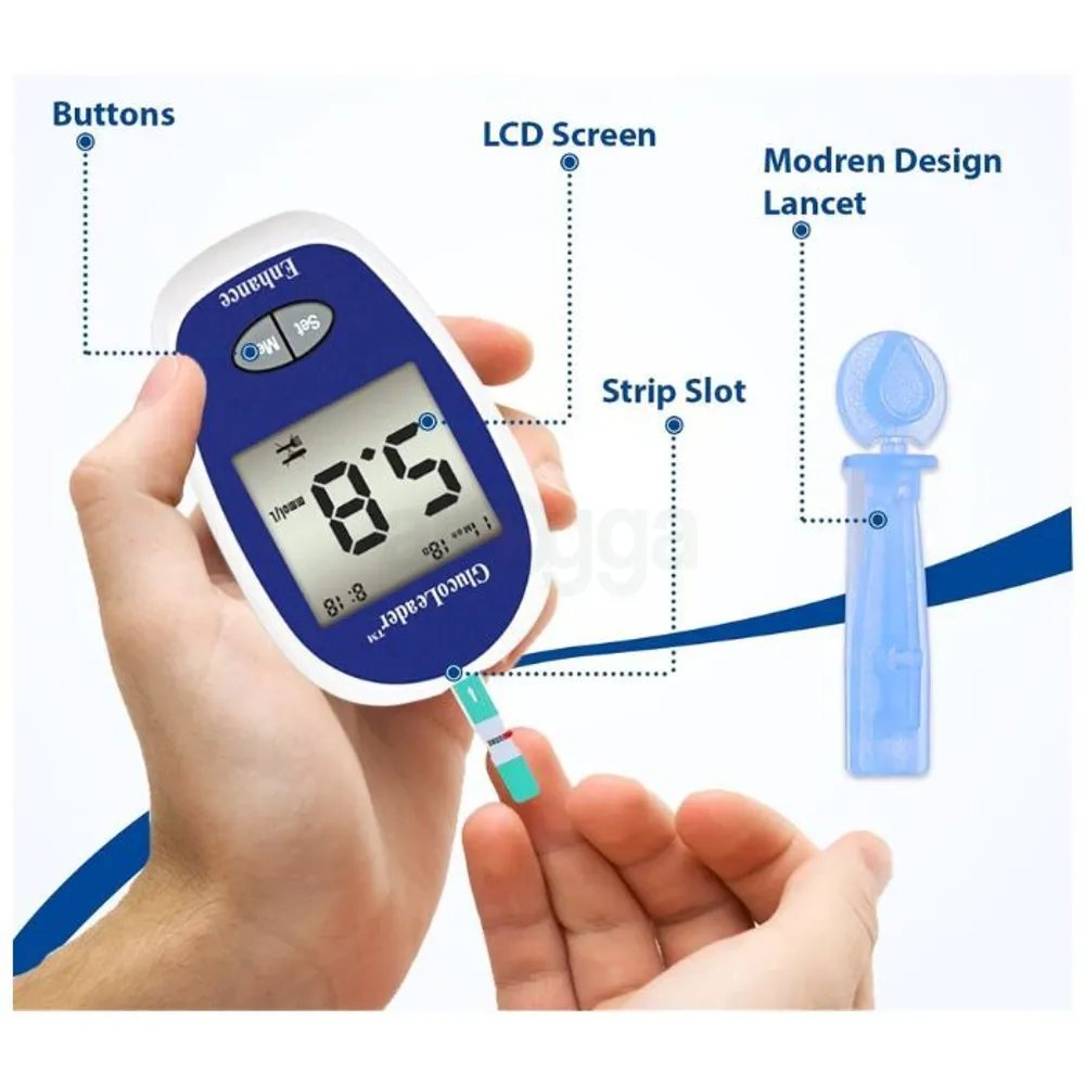 GlucoLeader Enhance Blood Glucose Meter Set (Blue)  