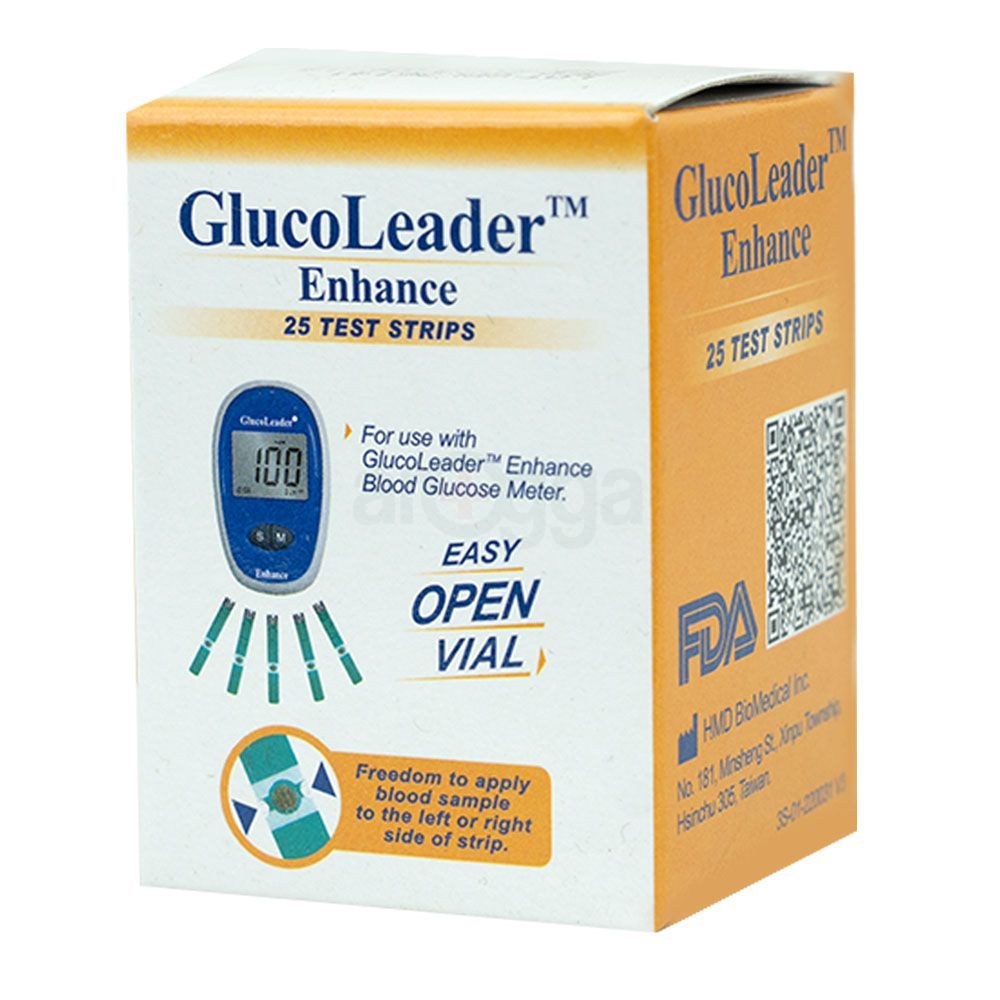 Glucoleader Enhance Blood Glucose Test Strips (Blue) 25pcs  