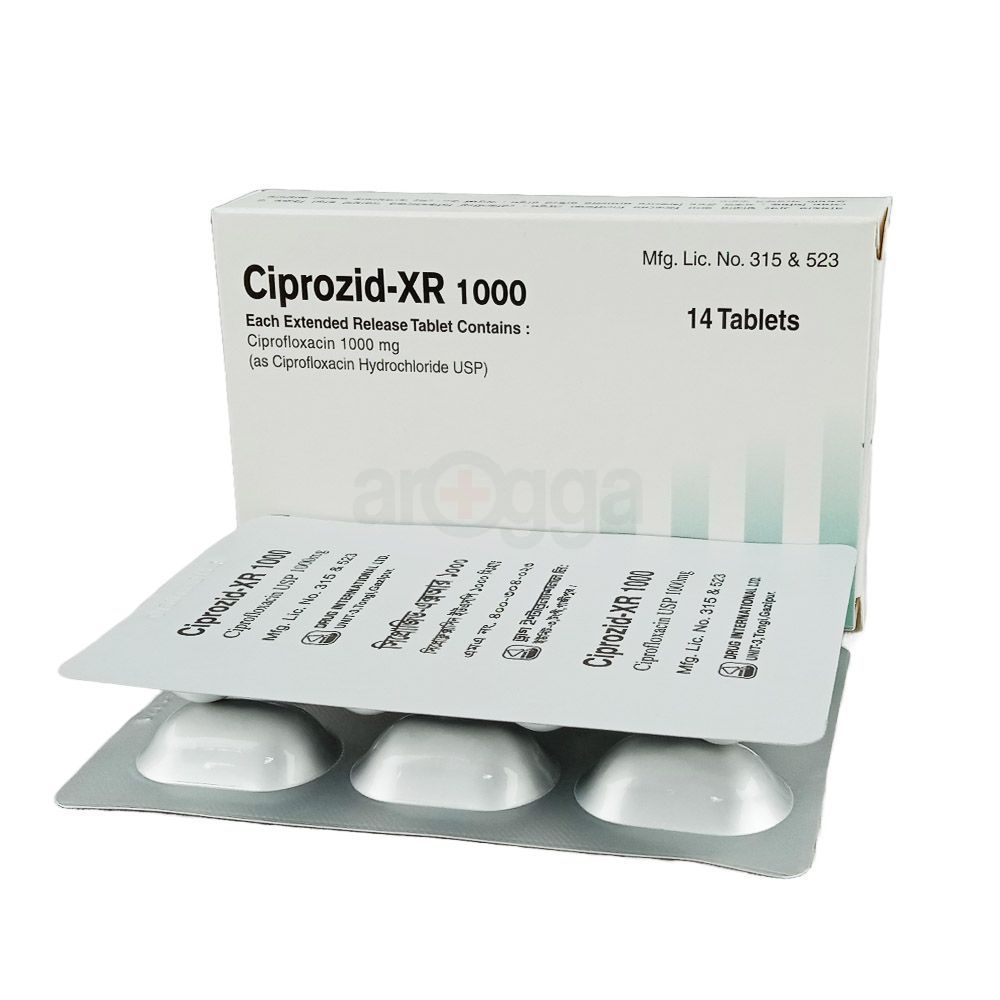 Ciprozid XR 1000mg Tablet