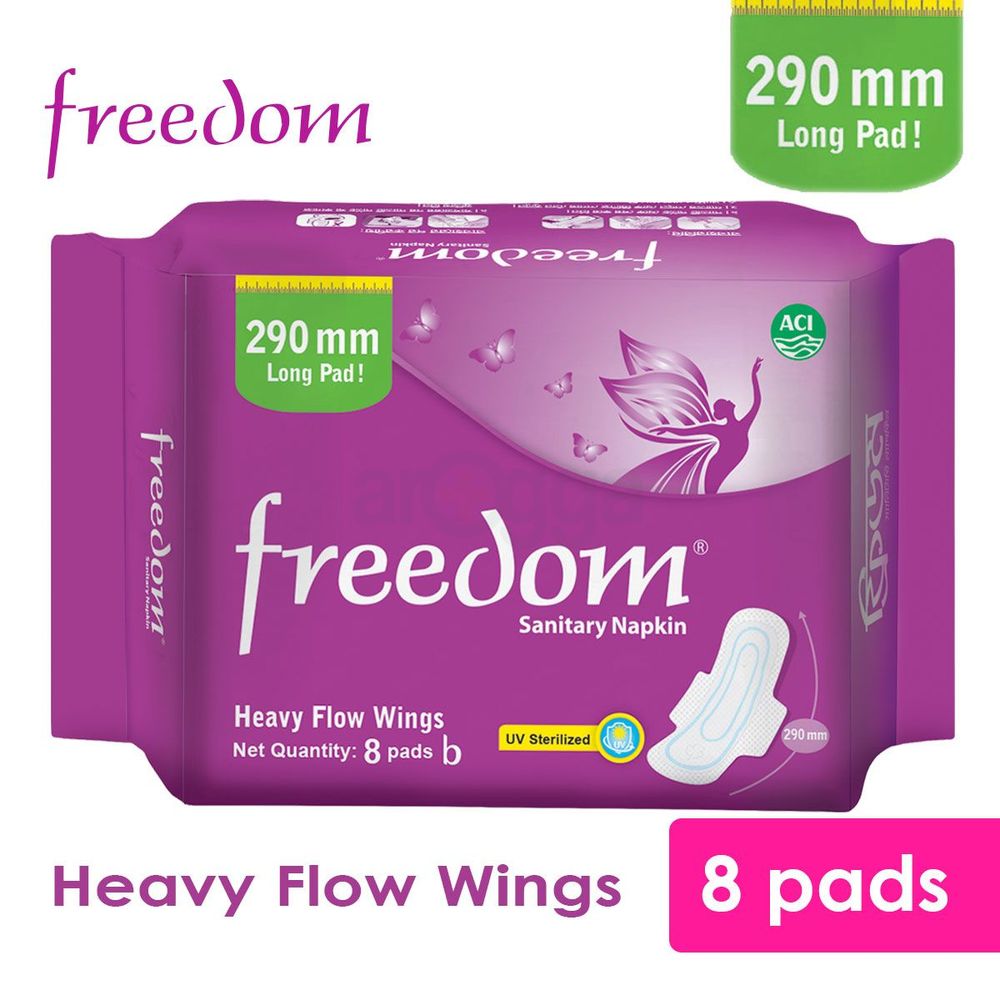 Freedom Sanitary Napkin Heavy Flow 8's Pack  