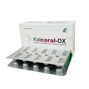 Kalcoral-DX 600mg+400IU Tablet