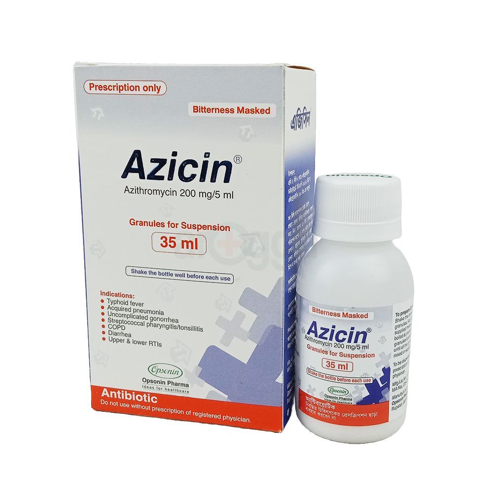 Azicin GFS 35ml 200mg/5ml Powder for Suspension