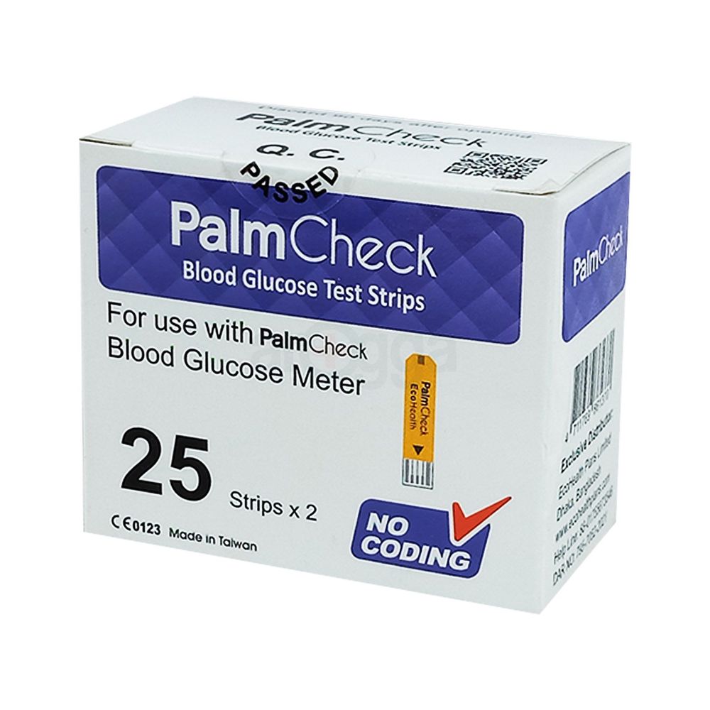PalmCheck Blood Glucose Strip 25's Pack  