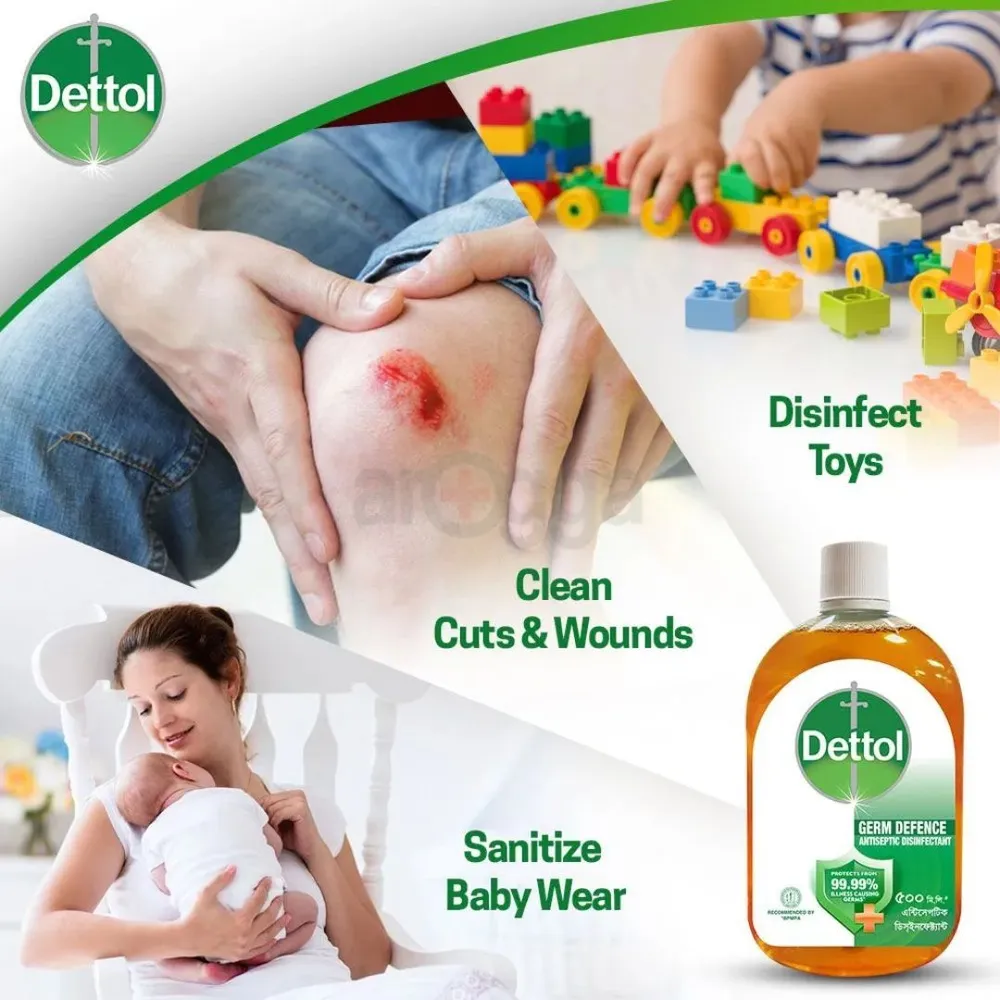 Dettol Antiseptic Disinfectant Liquid 500ml for First Aid, Medical & Personal Hygiene- use diluted  