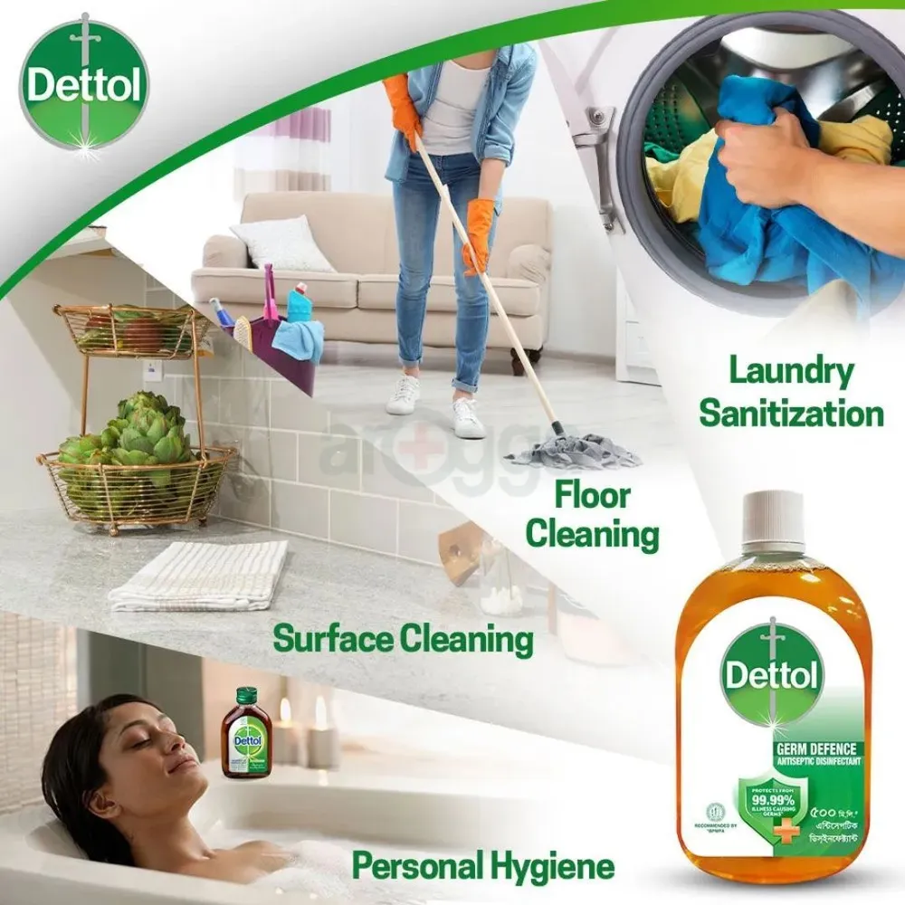 Dettol Antiseptic Disinfectant Liquid 500ml for First Aid, Medical & Personal Hygiene- use diluted  