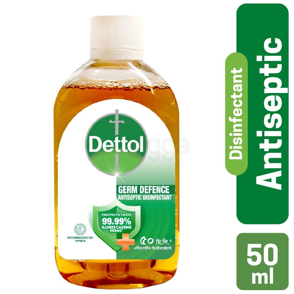 Dettol Antiseptic Disinfectant Liquid 50ml for First Aid, Medical & Personal Hygiene - Use Diluted  