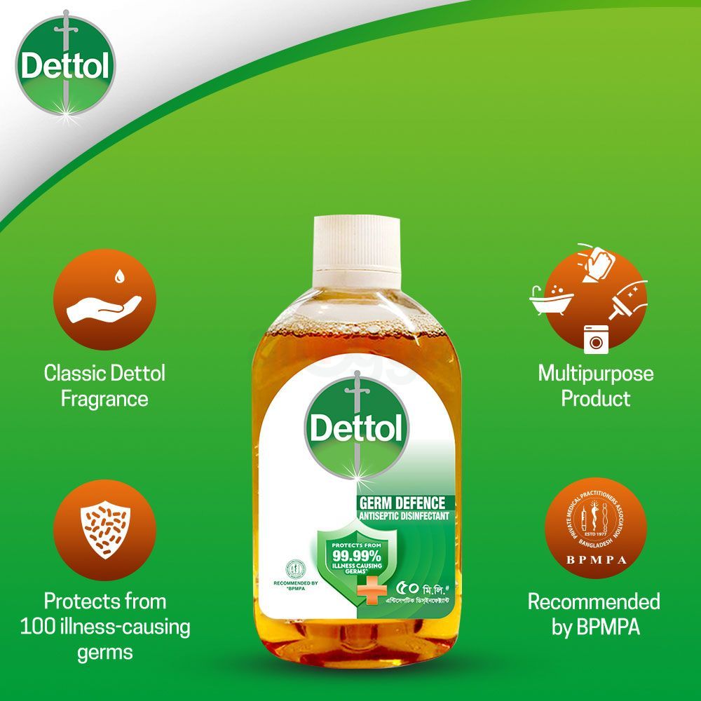 Dettol Antiseptic Disinfectant Liquid 50ml for First Aid, Medical & Personal Hygiene - Use Diluted  